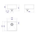 Ver imagem 3 de Cuba de Cozinha Quadrada 40cm Inox Suprema – Cc.660.40.inx
