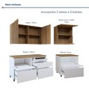 Ver imagem 6 de Cozinha Completa Modulada 4 Peças 6 Portas 4 Gavetas Norten Marrom/Branco/Nature