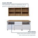 Ver imagem 7 de Cozinha Completa Modulada 4 Peças 6 Portas 4 Gavetas Norten Marrom/Branco/Nature