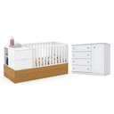 Ver imagem 1 de Berço Americano Multifuncional Formare Branco Freijó - Matic e Cômoda Infantil Americano Branco