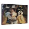 Quadro Decorativo Schnauzer Cães Pets Em Canvas Animais30:Colorido/Colorido - 1