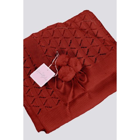 Manta Tricô Pombom Carlan