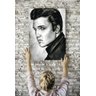 Quadro Decorativo Elvis Presley Rei Do Rock Em Cavas Pop30:Colorido/Colorido - 2