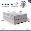 Ver imagem 4 de Cama Box Baú com Colchão de Molas Ensacadas D33 Pillow In Ortobom Freedom Queen 158cm