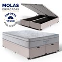 Ver imagem 2 de Cama Box Baú com Colchão de Molas Ensacadas D33 Pillow In Ortobom Freedom Queen 158cm