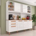 Ver imagem 1 de Armário de Cozinha 6 Portas com Tampo Branco Casuá