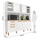 Ver imagem 4 de Armário de Cozinha 6 Portas com Tampo Branco Casuá