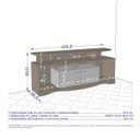 Ver imagem 4 de Rack para TV até 55 Polegadas com Rodízios 2 Portas e Nichos Centurini Tradicional Moderno Móveis Be