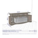 Ver imagem 4 de Rack para TV até 55 Polegadas com Rodízios 2 Portas e Nichos Centurini Tradicional Moderno Móveis Be