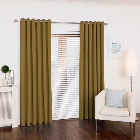 Cortina Mostarda Oxford 300x280 Sala/quarto Fabritex Enxovais