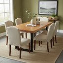 Ver imagem 4 de Mesa de Madeira Maciça 200x80x80 Borda Rústica Marrom Preto
