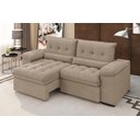 Ver imagem 1 de Sofá Alion 2,15m Retrátil/reclinável Suede Cappucino - Xflex Sofás