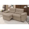 Sofá Alion 2,15m Retrátil/reclinável Suede Cappucino - Xflex Sofás - 1