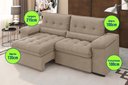 Ver imagem 2 de Sofá Alion 2,15m Retrátil e Reclinável Suede Cappucino - Xflex Sofás