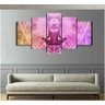 Quadro Decorativo Zen Meditação Mosaico 5p Ex06:N/A/Colorido - 2