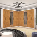 Ver imagem 1 de Closet Casal Duplo Rubi Premium 16 Portas Plus 8 Gavetas