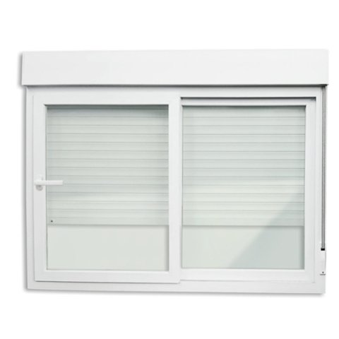 Janela Integrada Pvc 2 Folhas Vidro Liso com Cremona Itec Branco