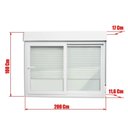 Ver imagem 2 de Janela Integrada Pvc 2 Folhas Vidro Liso com Cremona Itec Branco