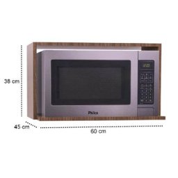 Nicho para Microondas Carvalho Escuro Ammirare - 2