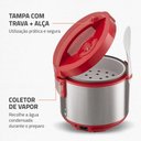 Ver imagem 6 de Panela Elétrica de Arroz Mondial Pratic 6i Premium Vermelho/inox 500w 220v - Pe-45-6x