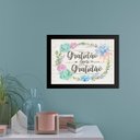 Ver imagem 1 de Quadro Gratidão Gera Gratidão - Horizontal 33x24cm:madeira Branca