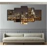 Quadro Decorativo Nova York Ponte Manhattan 5p City03:Colorido/Colorido - 2