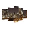 Quadro Decorativo Nova York Ponte Manhattan 5p City03:Colorido/Colorido - 1
