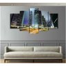 Quadro Decorativo Hong Kong Asia Cidades Do Mundo 5p City07:Colorido/Colorido - 2