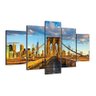 Quadro Decorativo Nova York Ponte Manhattan 5p City23:Colorido/Colorido - 1