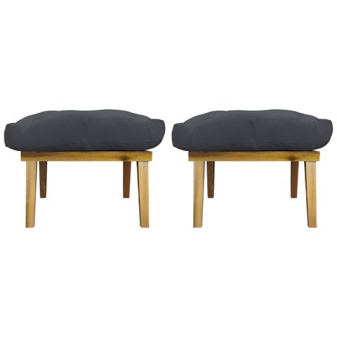Kit 2 Puffs Decorativos Retangular para Sala Penteadeira Marty Linho
