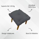 Ver imagem 5 de Kit 2 Puffs Decorativos Retangular para Sala Penteadeira Marty Linho