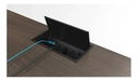 Ver imagem 4 de Mesa Escritório Plataforma de Parede 6 Lugares Preto 5,40  Caixa Tomada Atacadao Moveis Escritorio
