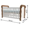 Berço Americano Lara Branco Acetinado Amadeirado com Colchão Gazin – Carolina - 5