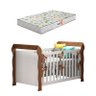 Berço Americano Lara Branco Acetinado Amadeirado com Colchão Gazin – Carolina - 1