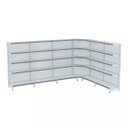 Ver imagem 1 de Gondola Parede 170 Fit Ate 5 Metros 1 Canto Branco 30b Pe Cinza