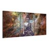 Quadro Decorativo Buda Zen Budismo Mosaico 3p Ex01:N/A/Colorido - 1