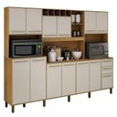 Ver imagem 2 de Armário de Cozinha Ambiente Ágata Cinamomo Off White - Valdemóveis