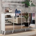 Ver imagem 3 de Aparador Buffet Retrô com Espelho Multimóveis Veneza com 4 Portas FG3559 Branco