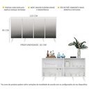 Ver imagem 4 de Aparador Buffet Retrô com Espelho Multimóveis Veneza com 4 Portas FG3559 Branco