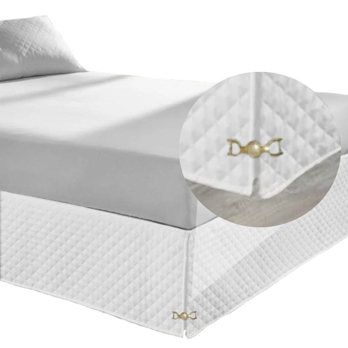 Saia Box Queen Matelada Com Pingente:Branco - 2