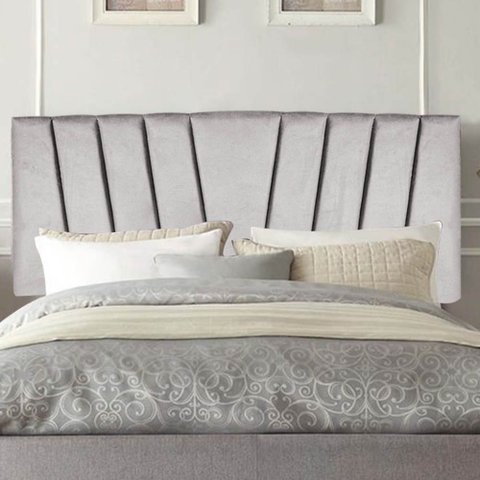 Painel Cabeceira Estofada Bélgica 140cm Cama Box Casal Suede Cinza Claro- Mabe Magazine