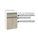 Ver imagem 3 de Gabinete para Banheiro 50cm com Lavatório Cewal Branco/Patina