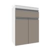Gabinete para Banheiro 50cm com Lavatório Cewal Branco/Gianduia - 4