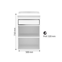 Gabinete para Banheiro 50cm com Lavatório Cewal Branco/Gianduia - 2