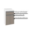 Gabinete para Banheiro 50cm com Lavatório Cewal Branco/Gianduia - 3
