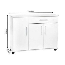 Gabinete Triplo 3 Portas e 1 Gaveta 32-Santos Dumont - Branco - 3 Gabinete Triplo 3 Portas e 1 Gaveta 32-Santos Dumont - Branco - 3