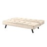 Sofa Cama Atlanta 2 Lugares 177cm Pe Talento Móveis Veludo Paris Bege Claro - 2