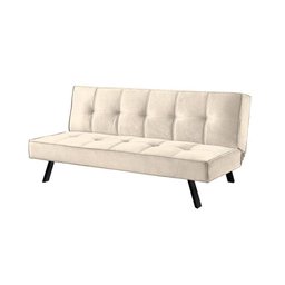 Sofa Cama Atlanta 2 Lugares 177cm Pe Talento Móveis Veludo Paris Bege Claro - 5