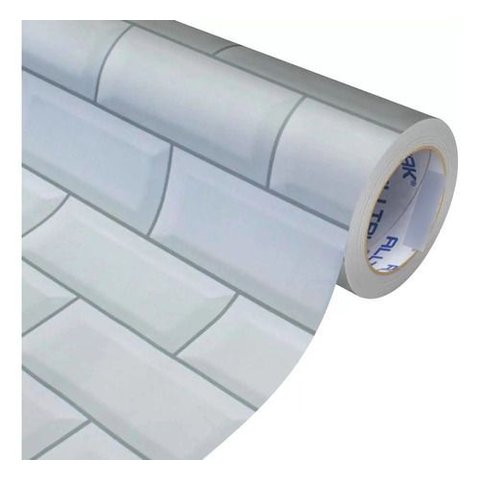 Metro Branco Fosco – Vinil Adesivo Decorativo Impermeável Lavável Autocolante – 60cm Larg Alltak