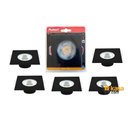Ver imagem 1 de Kit 05 Spot Led Preto Avant Quadrado Luz Amarela 3000k 5w